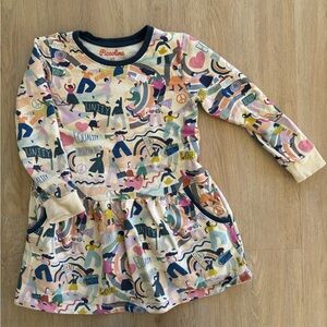 Piccolina Activism Tunic Dress with Pockets in the Cartography print Equality 5T